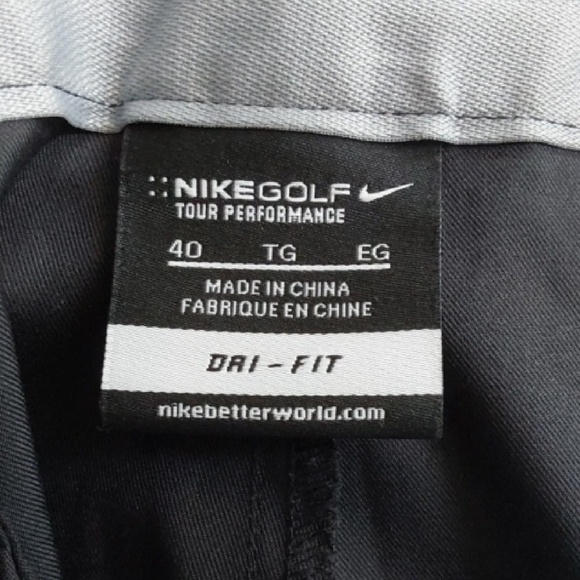 Nike Golf Tour Performance Shorts - Black Pockets Dri-Fit Sports Sz.40 - Picture 5 of 6